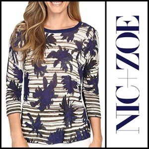 Nic & Zoe Sheer & Light Palm Blouse